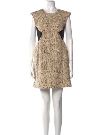 Pre-owned Rachel Comey Printed Mini Dress In Neutral
