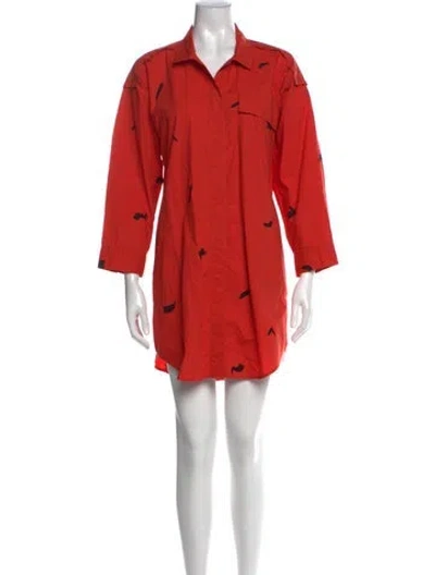Pre-owned Rachel Comey Printed Mini Dress In Orange