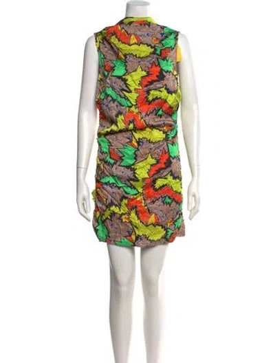 Pre-owned Rachel Comey Printed Mini Dress W/ Tags In Yellow