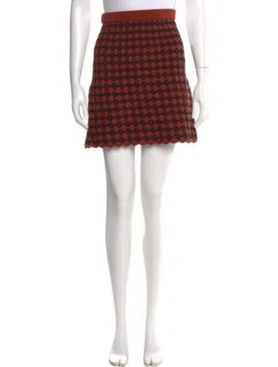 Pre-owned Rachel Comey Printed Mini Skirt In Black/orange