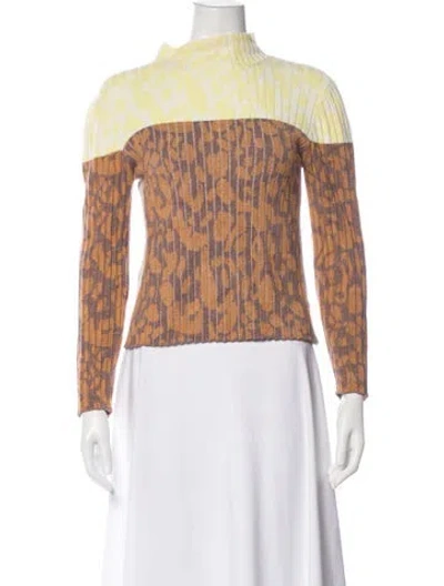 Pre-owned Rachel Comey Printed Mock Neck Sweater In Multi