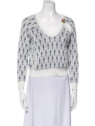 Pre-owned Rachel Comey Printed Scoop Neck Sweater In Multi