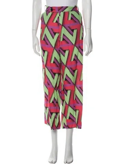 Pre-owned Rachel Comey Printed Wide Leg Pants In Pink