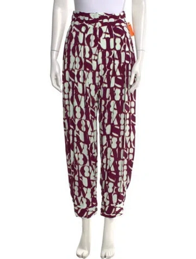 Pre-owned Rachel Comey Printed Wide Leg Pants W/ Tags In Purple