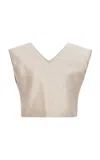 Rachel Comey Quigley Silk Top In Neutral