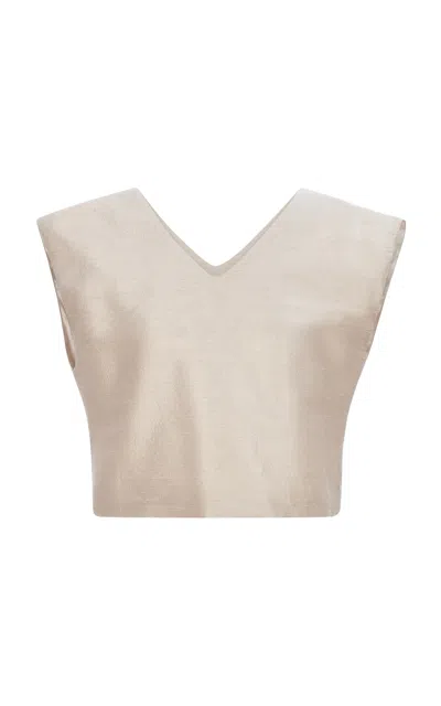 Rachel Comey Quigley Silk Top In Neutral