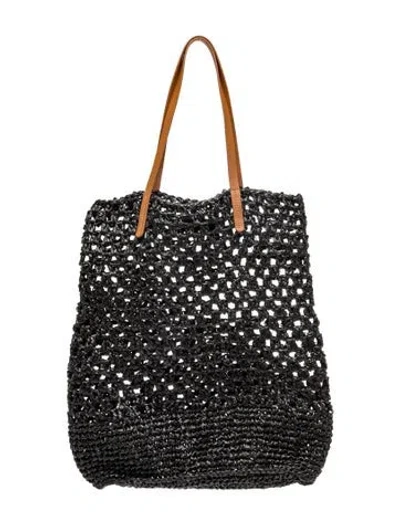 Pre-owned Rachel Comey Raffia Tote In Black