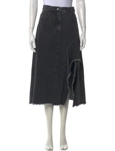 Pre-owned Rachel Comey Raw-edge Trim Midi Length Skirt W/ Tags In Gray