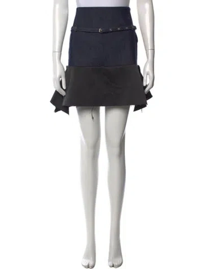 Pre-owned Rachel Comey Raw-edge Trim Mini Skirt In Multi
