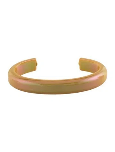 Pre-owned Rachel Comey Resin Cuff Bangle, 7" In Yellow