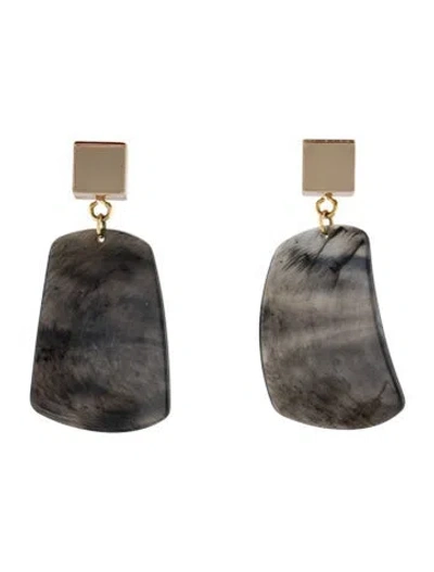 Pre-owned Rachel Comey Resin Furrow Drop Earrings