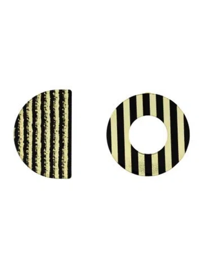 Pre-owned Rachel Comey Resin 'rimini' Clip-on Earrings In Black