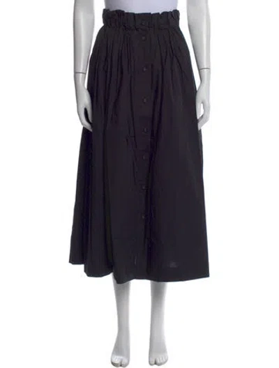 Pre-owned Rachel Comey Ruffle Embellishment Midi Length Skirt In Black