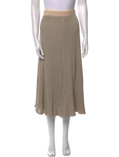 Pre-owned Rachel Comey Ruffle Embellishment Midi Length Skirt In Neutral