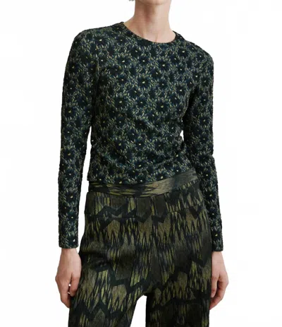 Rachel Comey Satellite Long Sleeve Top In Forest In Green