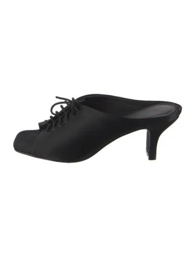 Pre-owned Rachel Comey Satin Sandals In Black