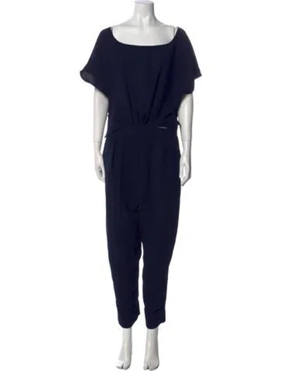 Pre-owned Rachel Comey Scoop Neck Jumpsuit In Blue