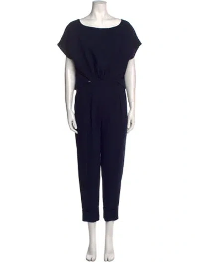 Pre-owned Rachel Comey Scoop Neck Jumpsuit In Blue