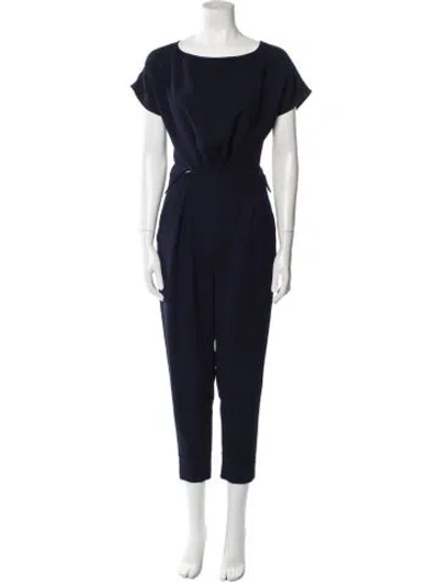 Pre-owned Rachel Comey Scoop Neck Jumpsuit In Blue