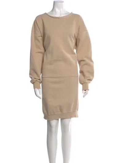 Pre-owned Rachel Comey Scoop Neck Knee-length Dress In Neutral