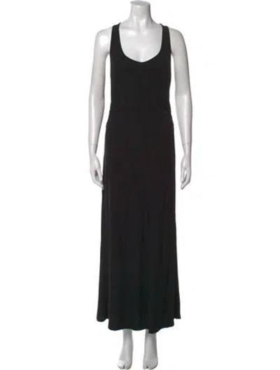 Pre-owned Rachel Comey Scoop Neck Long Dress In Black