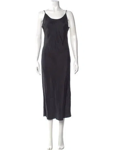 Pre-owned Rachel Comey Scoop Neck Long Dress In Gray