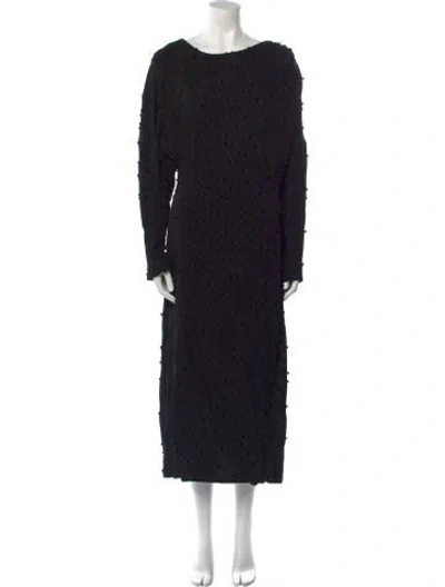 Pre-owned Rachel Comey Scoop Neck Midi Length Dress In Black