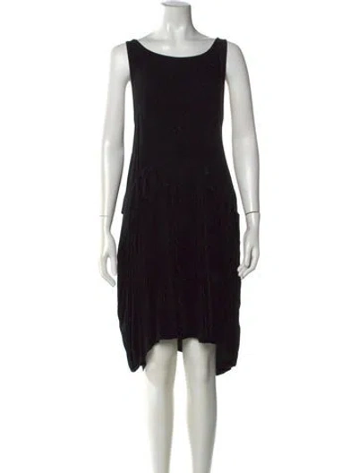 Pre-owned Rachel Comey Scoop Neck Midi Length Dress In Black