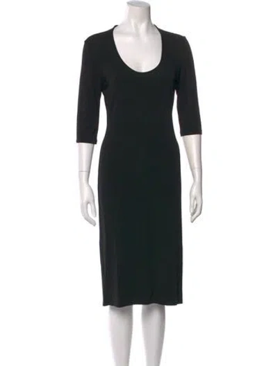 Pre-owned Rachel Comey Scoop Neck Midi Length Dress In Black