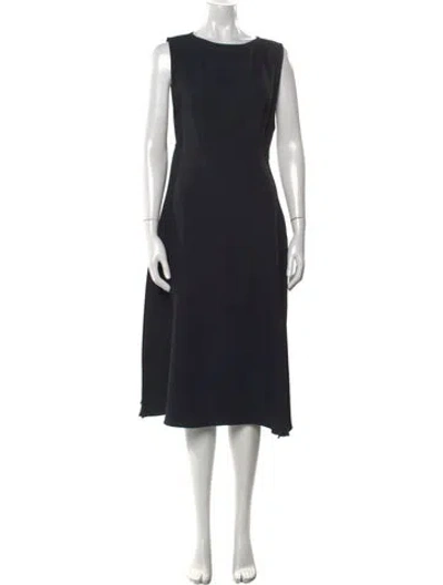 Pre-owned Rachel Comey Scoop Neck Midi Length Dress In Blue