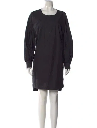 Pre-owned Rachel Comey Scoop Neck Mini Dress In Black