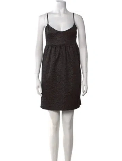 Pre-owned Rachel Comey Scoop Neck Mini Dress In Brown