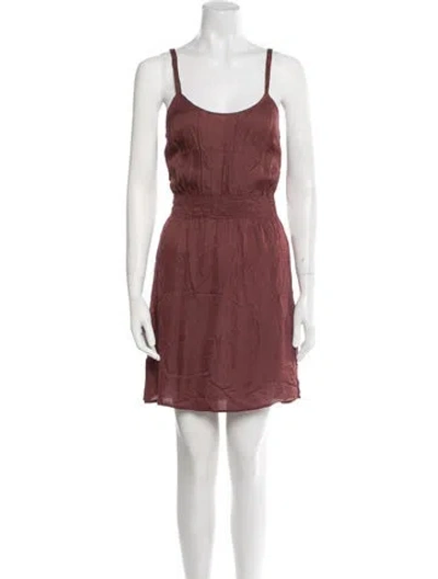 Pre-owned Rachel Comey Scoop Neck Mini Dress In Brown