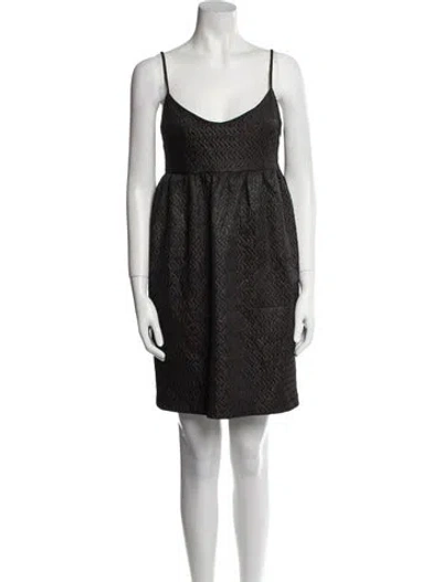 Pre-owned Rachel Comey Scoop Neck Mini Dress In Brown