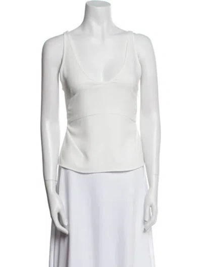 Pre-owned Rachel Comey Scoop Neck Sleeveless Top In White
