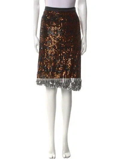 Pre-owned Rachel Comey Sequin Embellishments Knee-length Skirt In Black