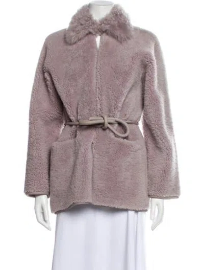 Pre-owned Rachel Comey Shearling Fur Jacket In Purple