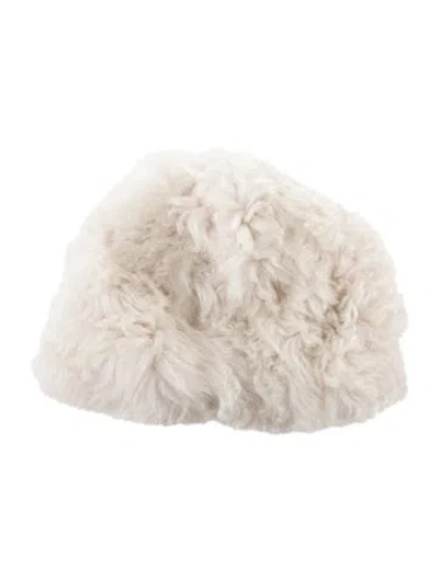 Pre-owned Rachel Comey Shearling Hat In Neutrals