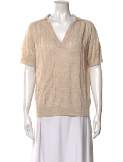 Pre-owned Rachel Comey Short Sleeve Polo In Neutral
