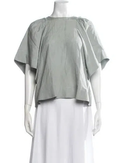Pre-owned Rachel Comey Silk Crew Neck Top In Gray