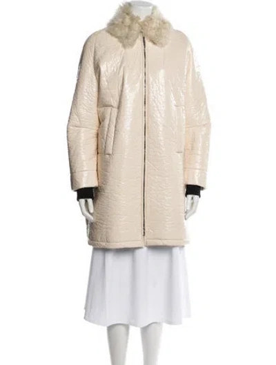 Pre-owned Rachel Comey Silk Fur Coat In Neutral