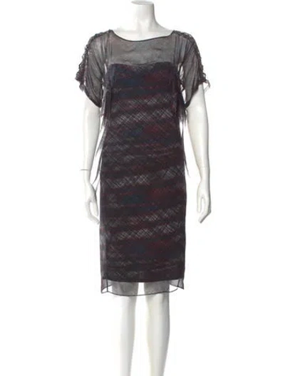 Pre-owned Rachel Comey Silk Knee-length Dress In Purple