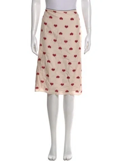 Pre-owned Rachel Comey Silk Knee-length Skirt W/ Tags In Neutral