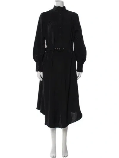 Pre-owned Rachel Comey Silk Long Dress In Black