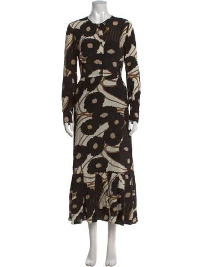 Pre-owned Rachel Comey Silk Long Dress In Black