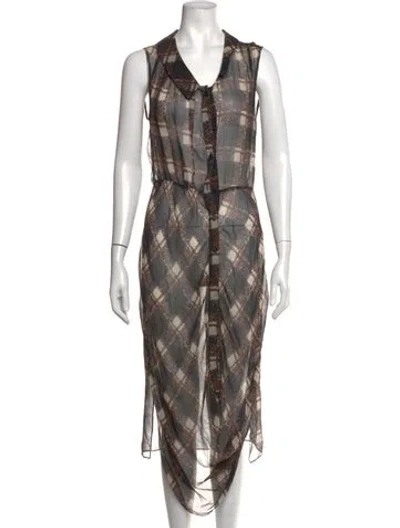 Pre-owned Rachel Comey Silk Long Dress In Black
