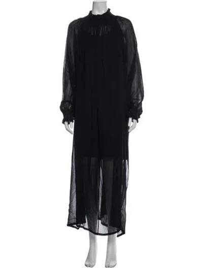 Pre-owned Rachel Comey Silk Long Dress In Blue