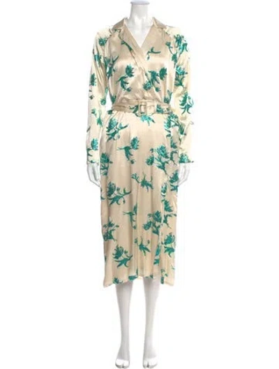 Pre-owned Rachel Comey Silk Long Dress In Neutral