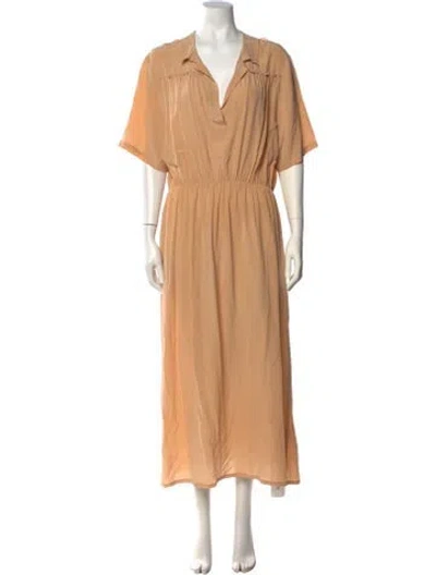 Pre-owned Rachel Comey Silk Long Dress In Neutral
