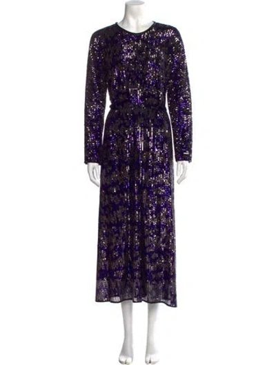 Pre-owned Rachel Comey Silk Long Dress In Purple